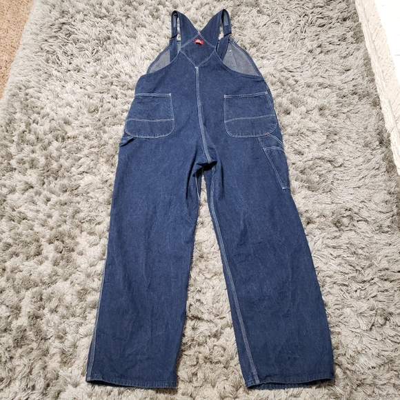 Dickies Blue Jean Denim Overalls 46 X 32 - Picture 7 of 10